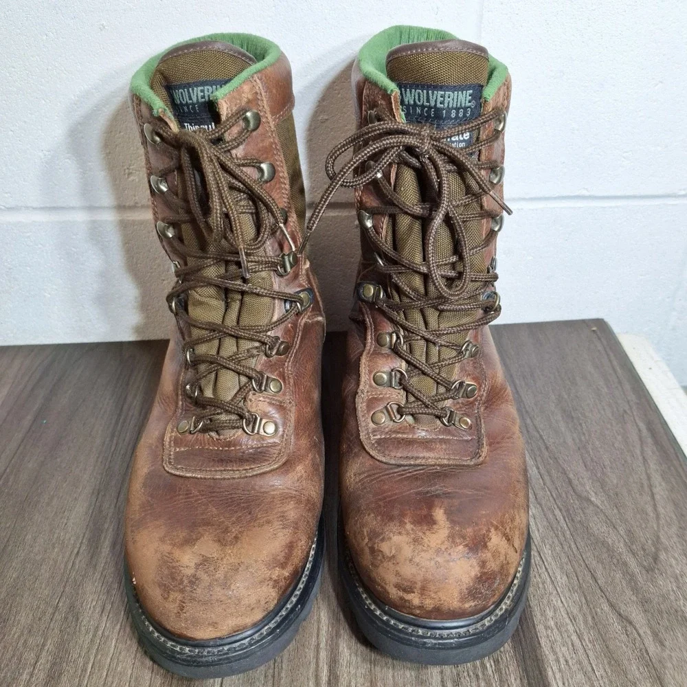 Wolverine Gore-Tex Sport Men's 12 Wide Brown Leather Thinsulate Work Boots 03350